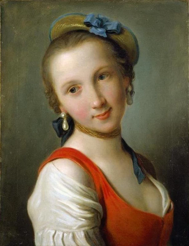 Ritratto di ragazza in abito rosso - Museum of Art, El Paso